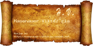 Hasenauer Viktória névjegykártya